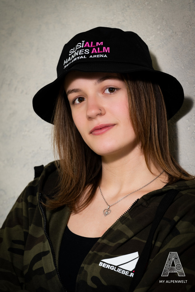 Black Bucket Hat with Susi Alm, Hannes  Alm & Zillertal Arena Logo