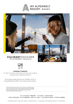 Voucher for two people for a cheese fondue at the Bergrestaurant Gipfeltreffen
