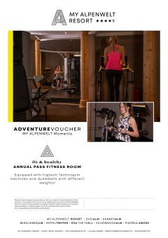 Voucher for an annual membership to the My Alpenwelt fitness center